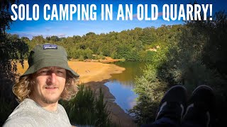 SOLO Stealth Camping In An Old Quarry!
