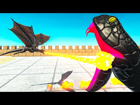 3 Baby Dragons vs Giants - Animal Revolt Battle Simulator