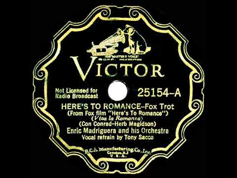 1935 Enric Madriguera - Here’s To Romance (Tony Sacco, vocal)