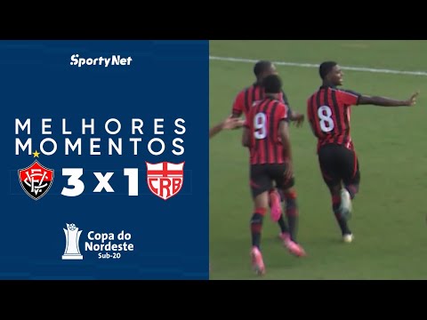 LUCAS LOHAN JOGA DEMAAAIS! - Vitória 3x1 CRB - Melhores Momentos - Copa do Nordeste Sub-20