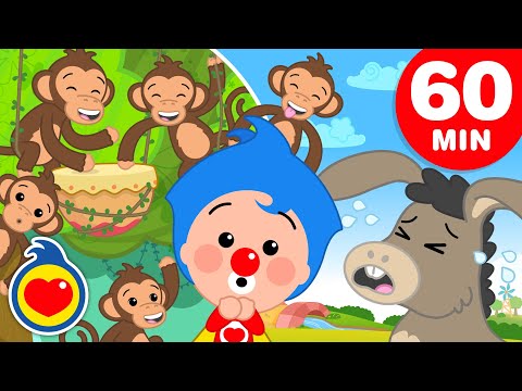 8 Macaquinhos ♫ E Mais Canções de Animais Divertidos (60 Min) ♫ Um Herói do Coração