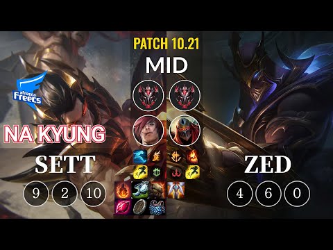 AF Na Kyung Sett vs Zed Mid - KR Patch 10.21