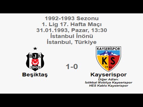 Beşiktaş 1-0 Kayserispor 31.01.1993 - 1992-1993 1st League Matchday 17 + Before&Post-Match Comments