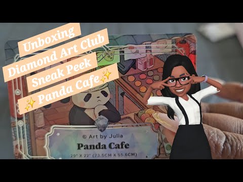 Unboxing Diamond Art Club Sneak Peek ✨️ Panda Cafe ✨️