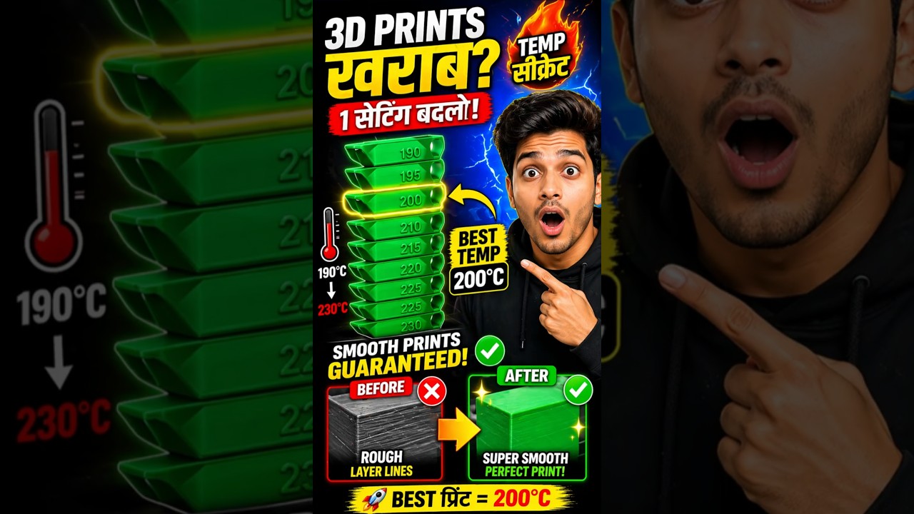 3D Print Quality सुधारें! CALIBRATE Temp Tower🔥