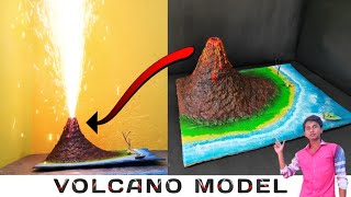 How To Make A VOLCANIC ERUPTION Model Without Vinegar And Baking Soda | How To Make Volcano Model |
