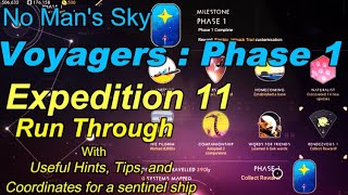 No Man's Sky, Voyagers Expedition 11 Run Through with Useful Tips + Sentinel Ship Location