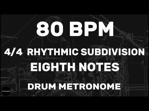 Eighth Notes | Drum Metronome Loop | 80 BPM