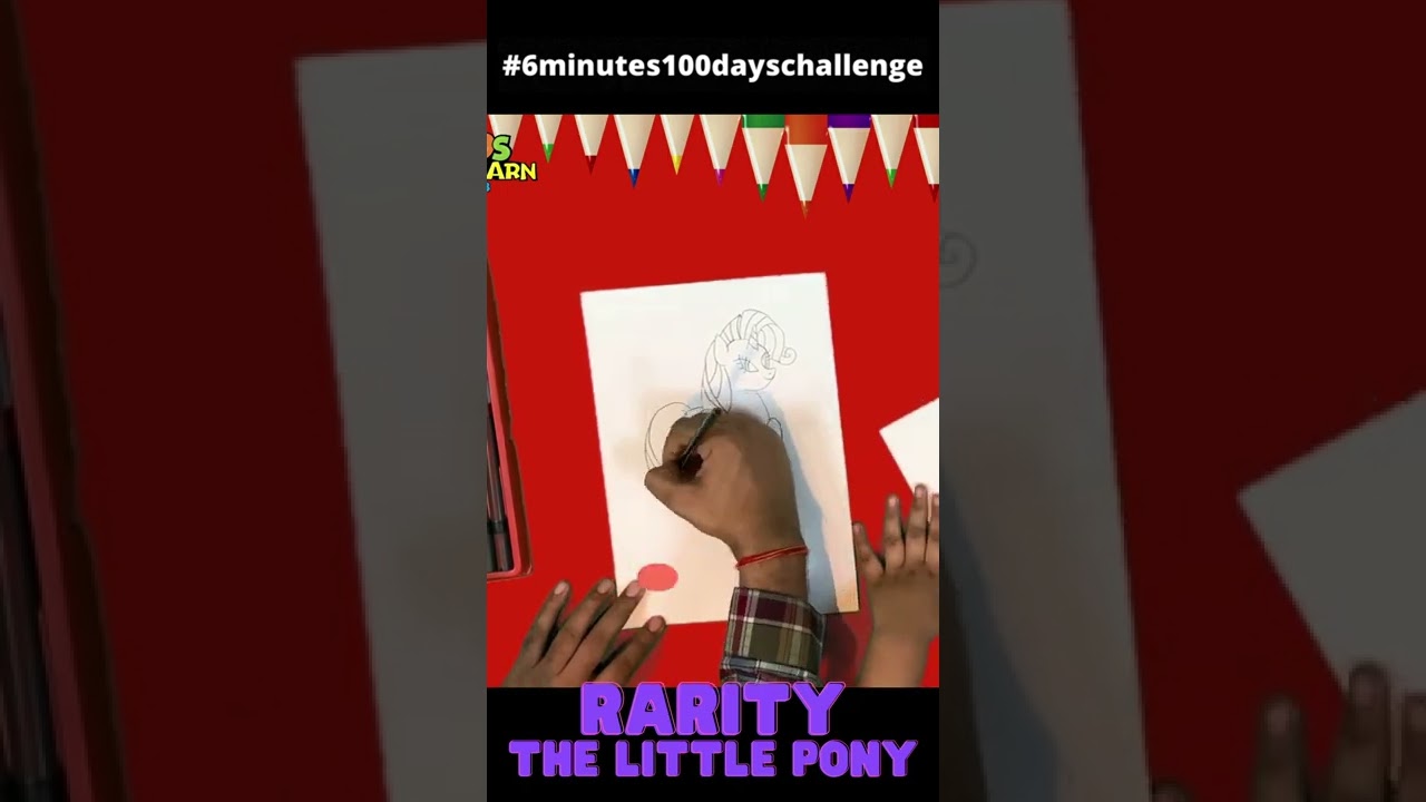 How to draw Rarity #shorts