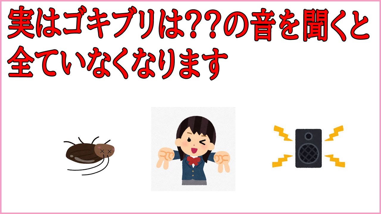 【誰かに教えたくなる生活雑学】実はゴキブリは〇〇の音を聞くと、全ていなくなります--- 興味深い事実