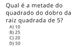 Questão de Raiz quadrada IMPERDÍVEL em Concurso. PROIBIDO ERRAR! #3