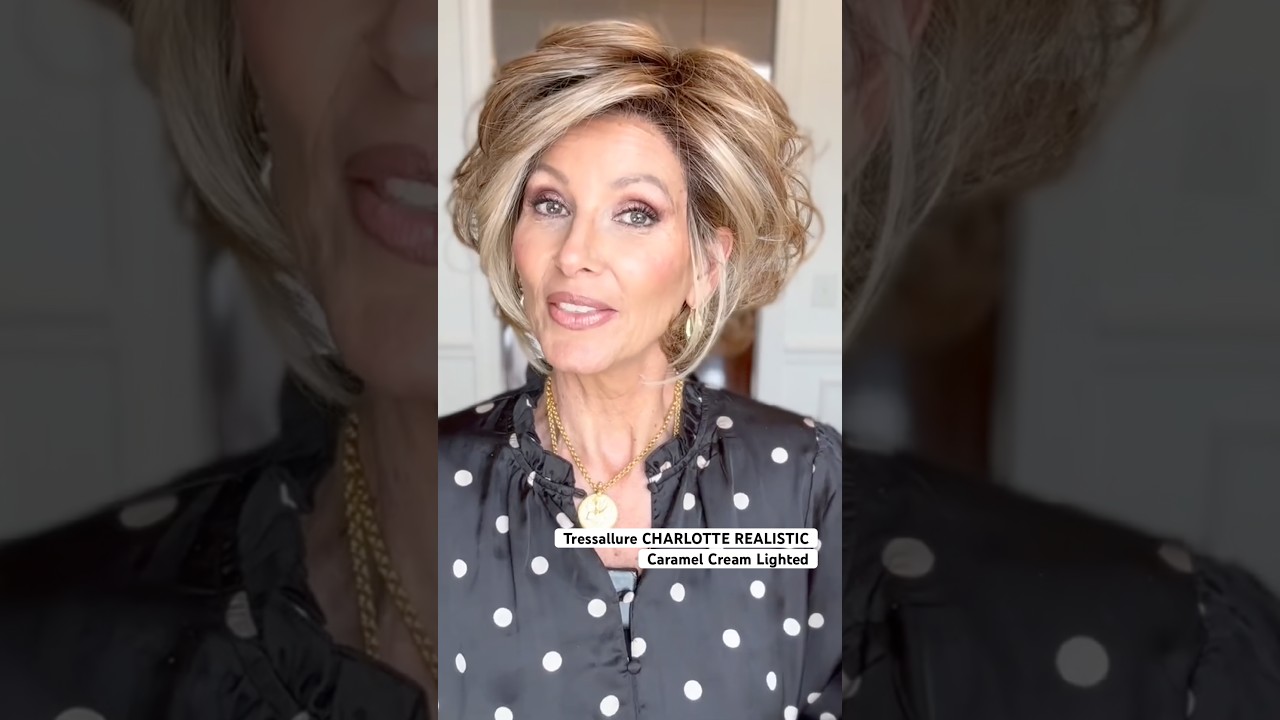 GORGEOUS Tressallure CHARLOTTE REALISTIC|Caramel Cream Lighted EL12/22/R8 TLWIGS.COM code ANDI35