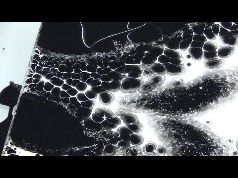 #74| REVERSO Pearl Pour 🖤 Black Pearls Experiment | Fluid Painting Crazy Reactions