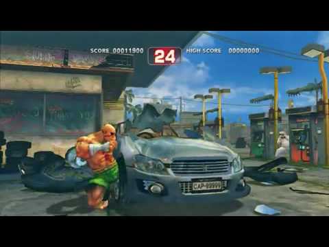 SSF4 Bonus Stages Including Car Smash and Barrel Roll