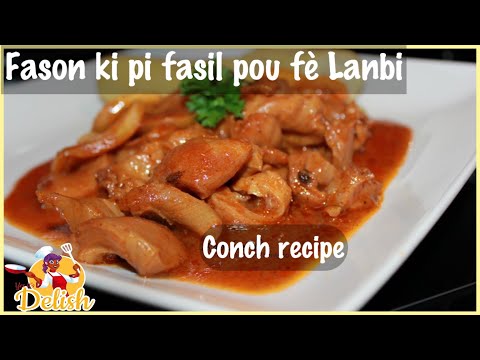 Fason ki pi fasil pou kwit Lanbi / Conch recipe / Easy conch recipe #yesitsdelish