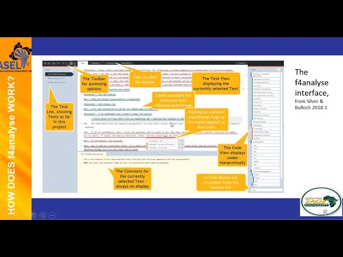 CAQDAS webinar 004 Teaching QDA using f4analyse