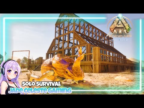Rustic Greenhouse Build and Dung Beetle Tame! Ark Ascended Scorched Earth (Ep14)
