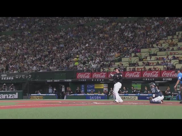 【7回表】1試合3発の大暴れ!! ホークス・山川穂高 ダメ押しとなる2ランホームラン!!  2024年8月15日 埼玉西武ライオンズ 対 福岡ソフトバンクホークス