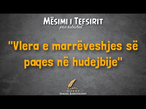 Hoxhë Ismail Bardhoshi | Vlera e marrëveshjes së paqes në hudejbije