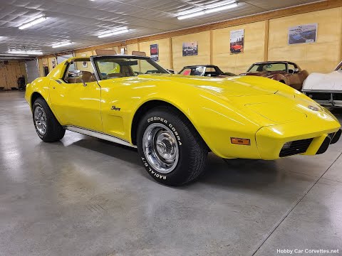 1976 Yellow Corvette Stingray 4spd For Sale Video