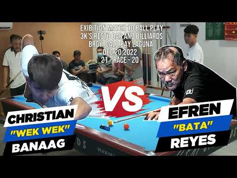 Christian "Wek-Wek" Banaag VS Efren "Bata" Reyes (Highlights)