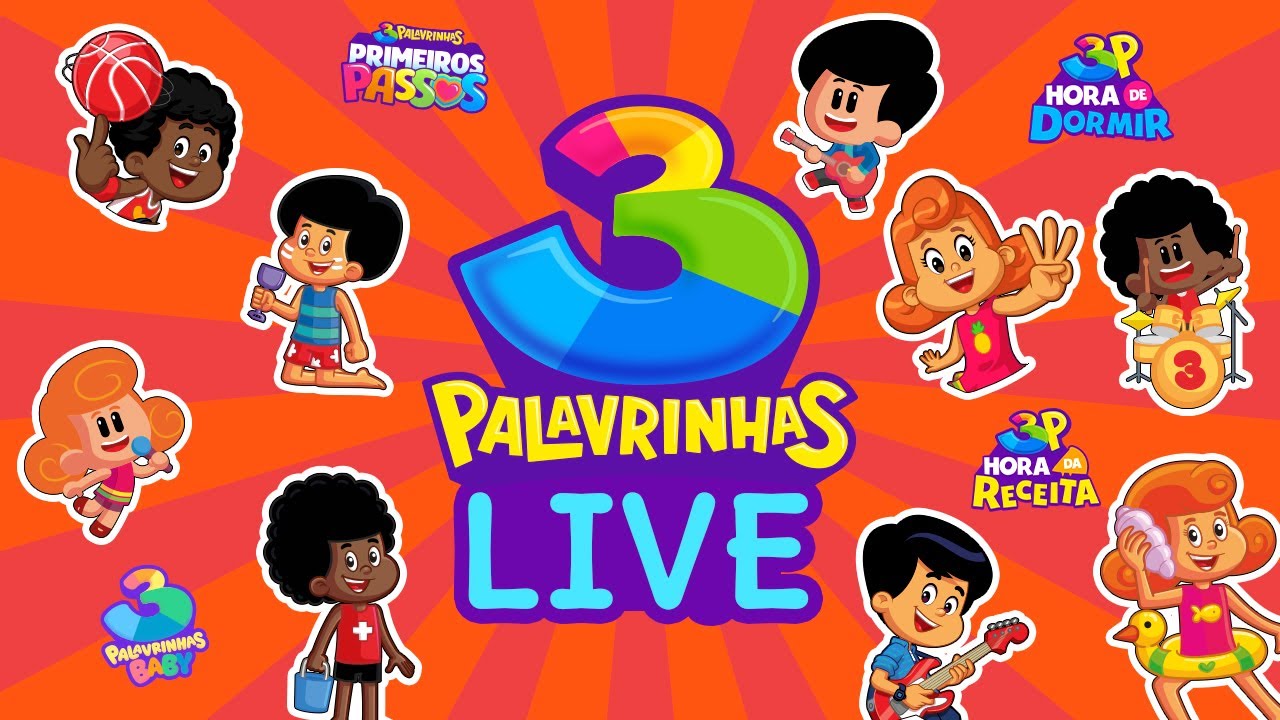 🔴 3 Palavrinhas TV - Conteúdo Familiar e Divertido Para a Criançada! 🎵🎇