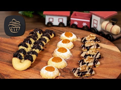 Nur 1 Teig – 3 Weihnachtskekse! 🎄✨ So einfach & genial!