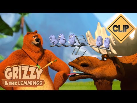 Impossible for Grizzy to watch TV peacefully - Grizzy & les Lemmings