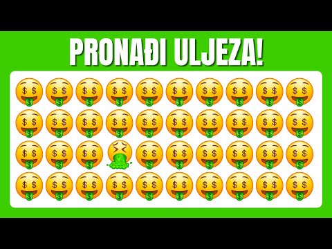 PRONAĐI ULJEZA - Samo 1 od 9 osoba će uspjeti 100% na ovom TESTU ZAPAŽANJA! 👀 EMOJI KVIZ