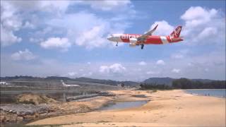 Phuket Airport Plane Spotting. Takeoffs and Landings Runway 09