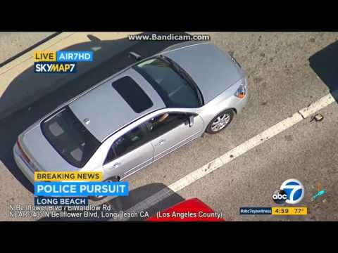 Long Beach California Police Chase 07/26/2017 - Stolen Car High Speed Pursuit