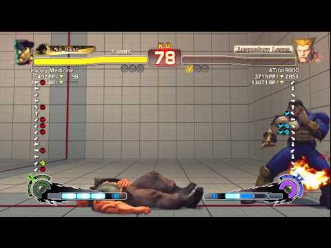 Happy Medicine (M.Bison/Dictator) vs. ATron9000 (Guile) SSF4 AE XBL matches