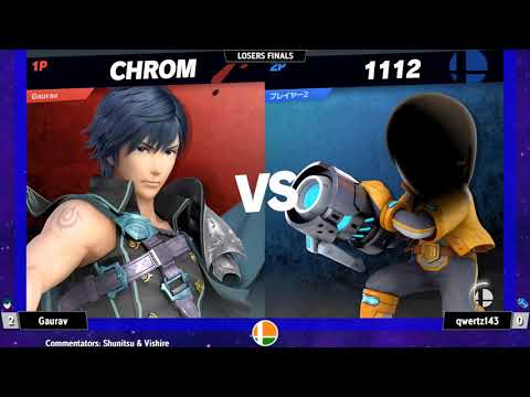 Gaurav (Chrom) vs qwertz143 (Mii Gunner) - OFFLINE Smash Ultimate @ LXG 20 - Losers Finals