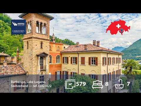 Lugano-Barbengo CH: majestic, fully renovated villa for sale