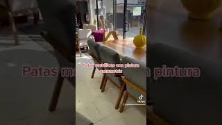 Comedor de madera de parota con patas metálicas 10 sillas