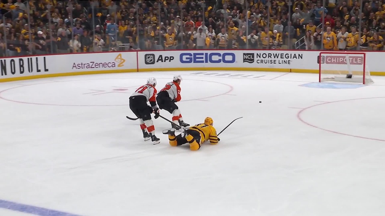NAIL-BITING ACTION between Penguins and Flyers to end Game 5!