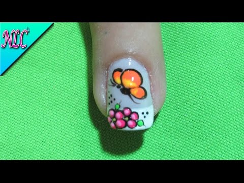 Decoracion de uñas Mariposa Y Flores – Como Pintar Mariposas – Buttlerfly Nail Art – NLC