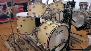 Video thumbnail for (SOLD) Drum Kits - Hayman Vibrasonic 14x22 8x12 9x13 16x16 by Philadelphia Drum & Percussion