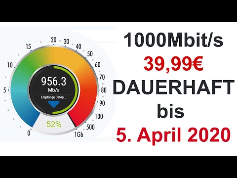 1000 Mbit/s bei Vodafone Cable Max bis April 2020 für 39,99€ (Dauerhaft schnelles Internet mit WLAN)