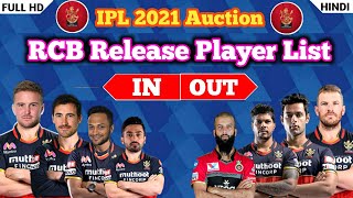 IPL 2021 - RCB Release Player list of ipl 2021 Auction |