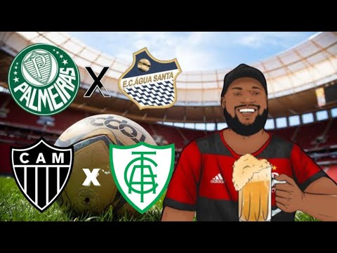 REACT AO VIVO PALMEIRAS 4X0 AGUA SANTA - ATLÉTICO 1X0 AMÉRICA