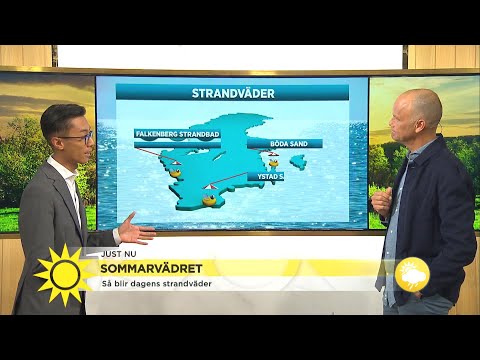 Så blir strandvädret på badorter runt om i landet - Nyhetsmorgon (TV4)