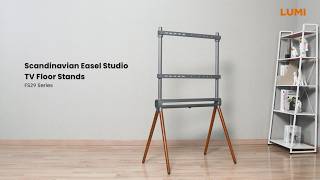 Scandinavian Easel Studio TV Floor Stands | FS29 Series | LUMI