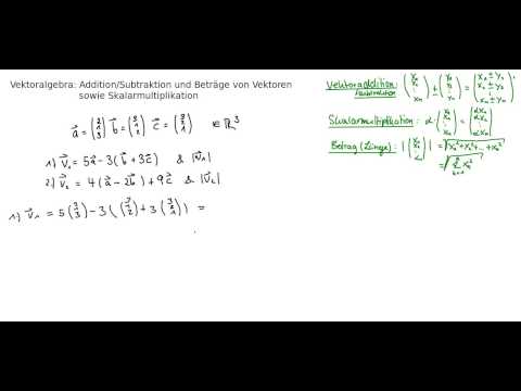 Vektoralgebra 1 (Addition, Skalarprodukt, Betrag von Vektoren)
