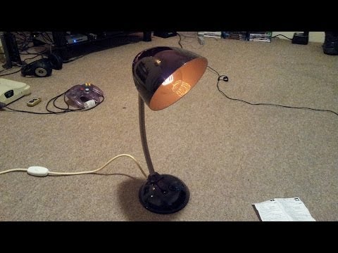 Vintage restored bakelite desk lamp with quad loop bulb and Arditi dimmer