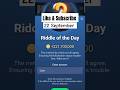 X Empire Riddle Of The Day | 22 & 23 September X Empire Riddle Of The Day 👍