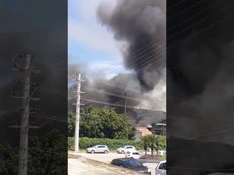 pegou fogo no depósito de 1,99 Braço do Norte Santa Catarina