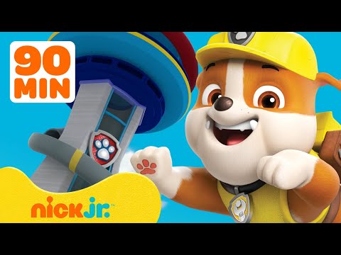 PAW Patrol Rubble's Lookout Tower Rescues! w/ Chase | 90 Minute Compilation | Rubble & Crew