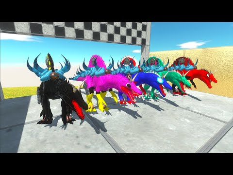 5 Supehero Spino Squad Power Up Hunting found Jurassic world evolution - Dinosaurs Race Champions