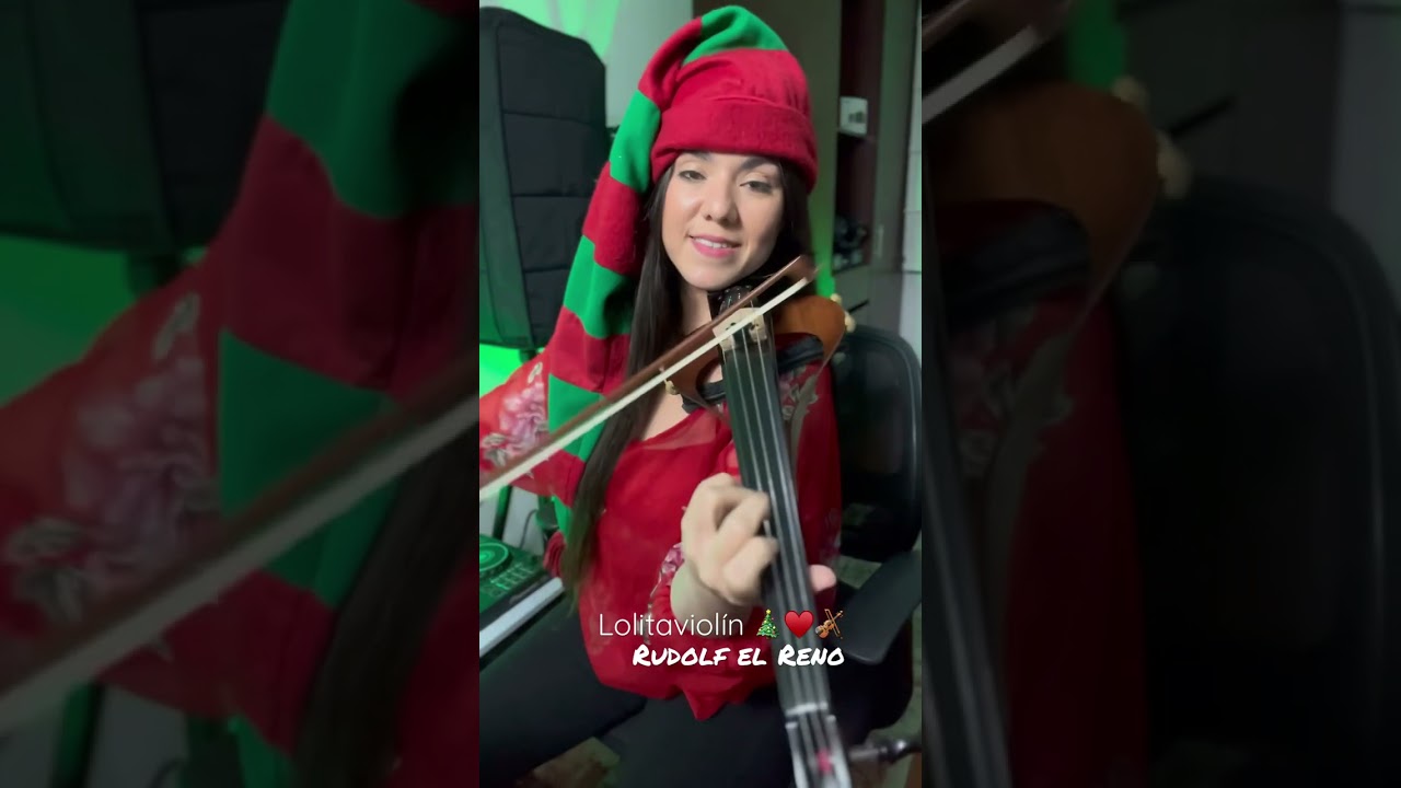 Rudolf el Reno 🎄♥️🎻 #violinista #electricviolinist #navidad #villancicosdenavidad #bogota